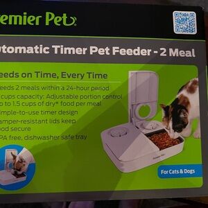 Premier Automatic Timer Feeder - 2 Meal, White